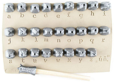 Alphabet Stamps Lowercase 6mm (Courier)