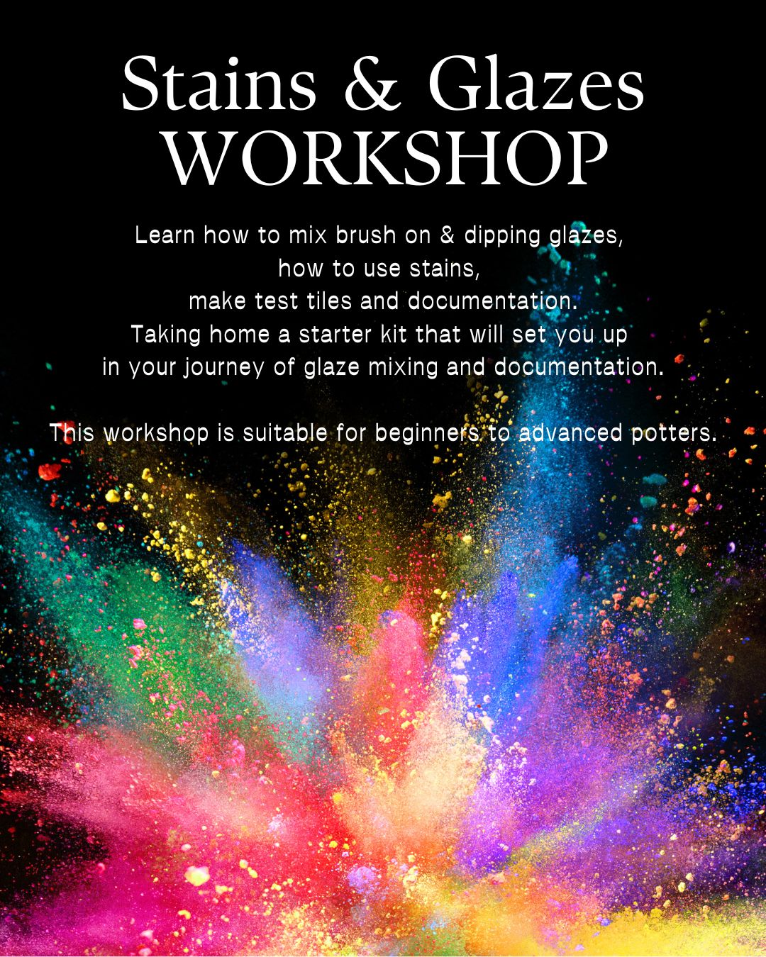 Stains & Glazes Workshop FEB 2025