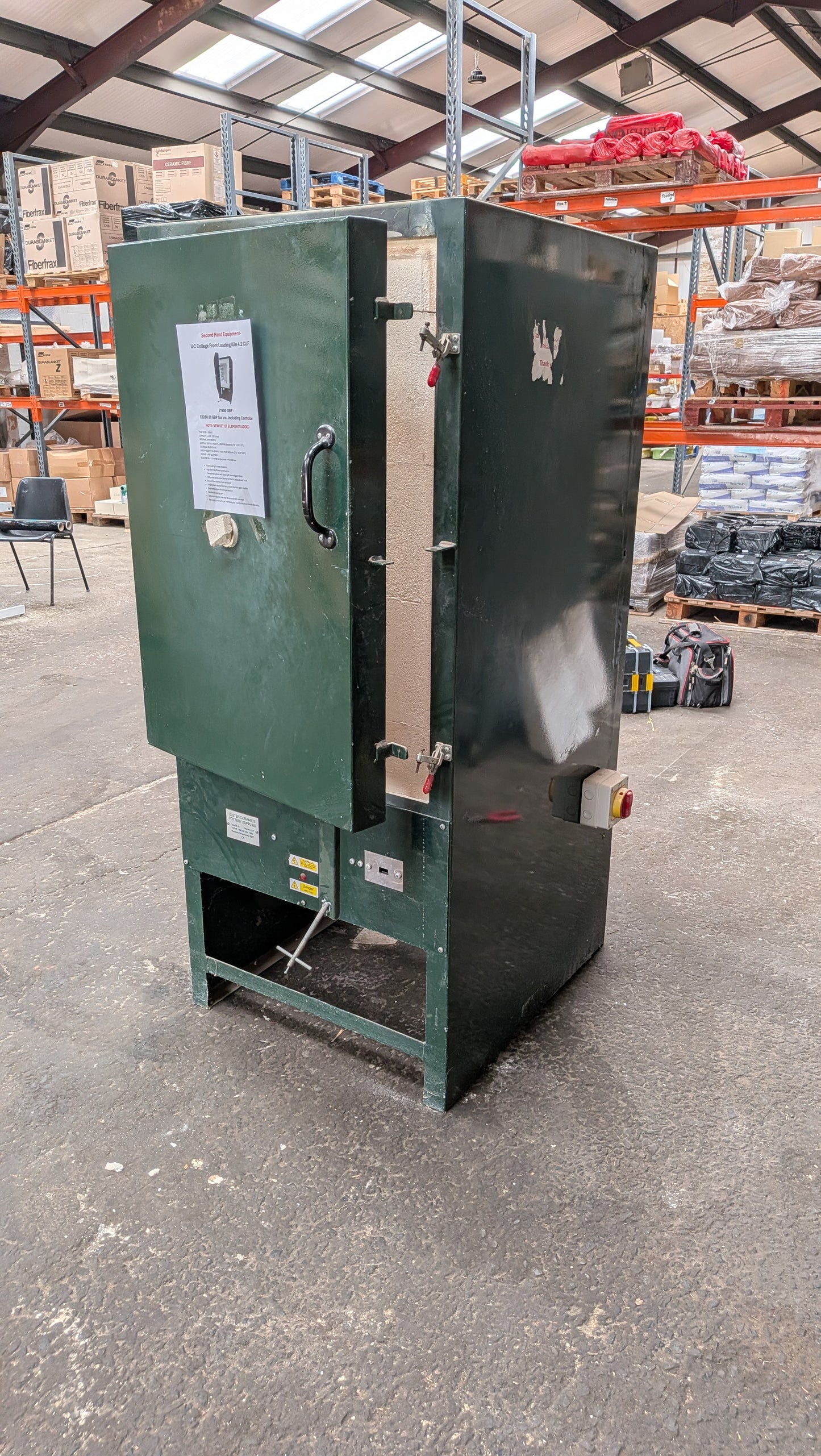 Second Hand UC College Front Loading Kiln 4.2 CU.FT