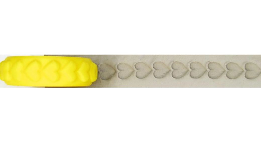 Symbol Roller Hearts / Embossed /14 mm
