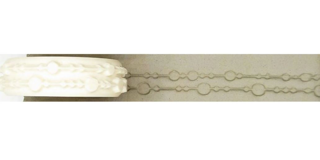 String Roller Beads / Embossed /14 mm